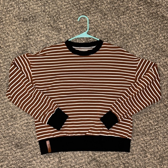 Brown striped crewneck - Picture 1 of 3